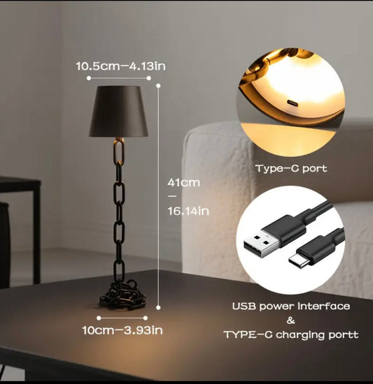 Modern Industrial Table Lamp with Touch Control